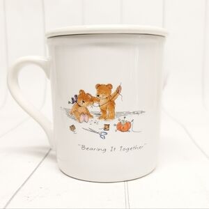 Vintage Hallmark 1985 Beary Best Friends mug